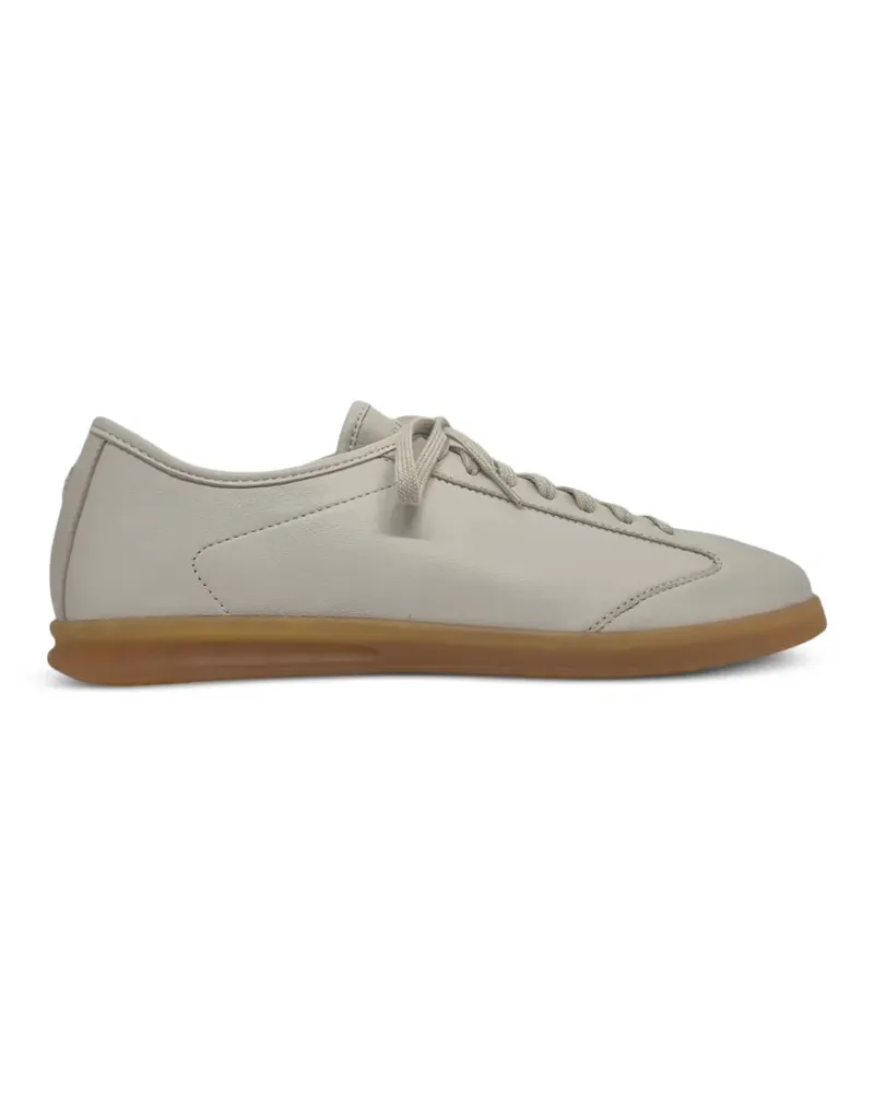 Henderson leather lace-up sneakers - Nude Nude