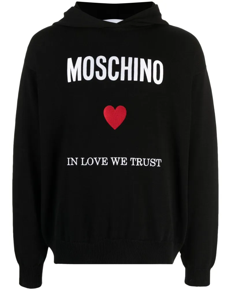 Moschino Hoodie mit Slogan-Print - Schwarz Schwarz