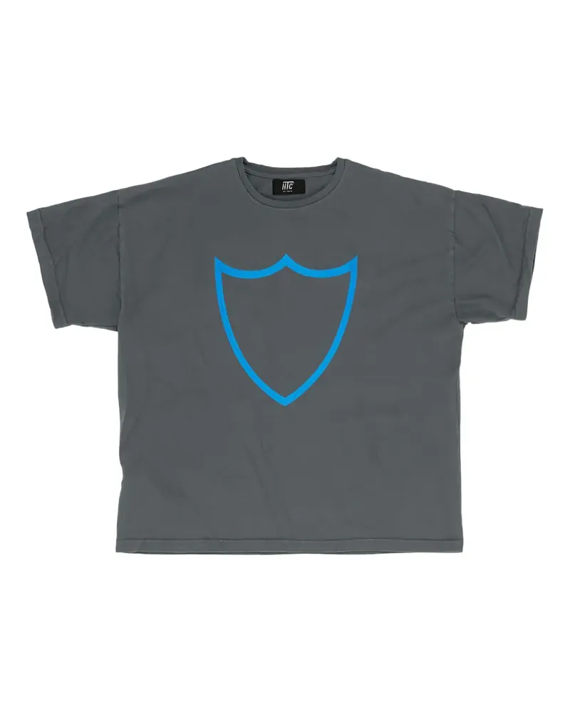 HTC Hollywood Trading Company T-Shirt mit Schild-Print - Grau Grau