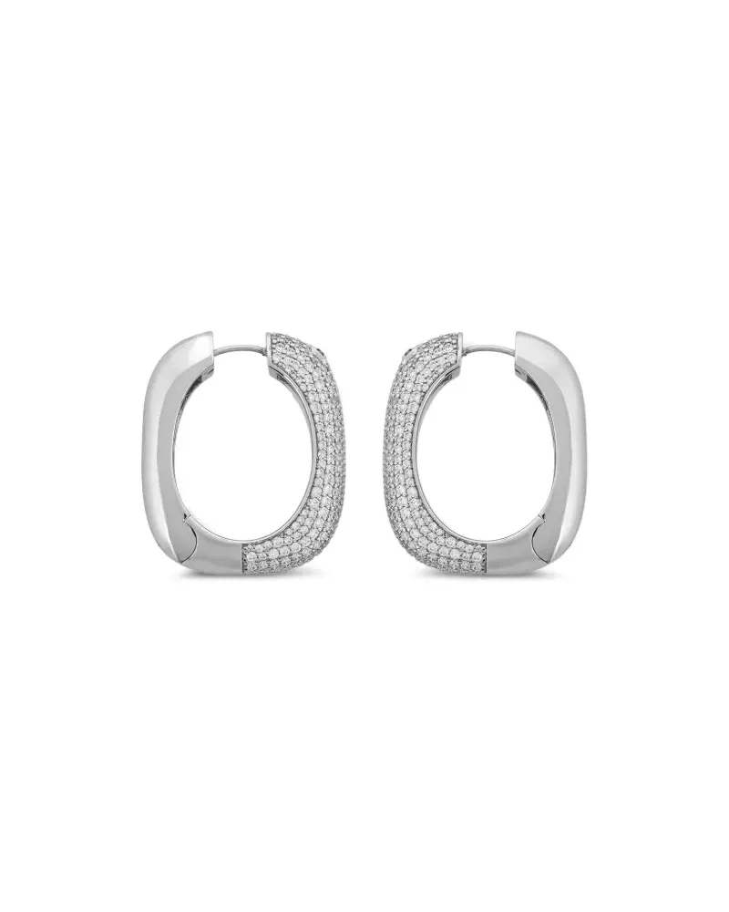 Michael Kors Eckige Creolen mit Pavé - Silber Silber