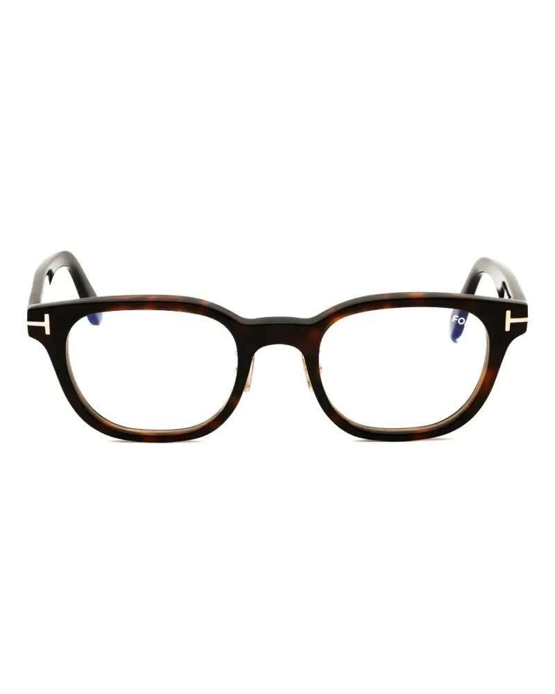 Tom Ford tortoiseshell-effect round-frame glasses - Braun Braun