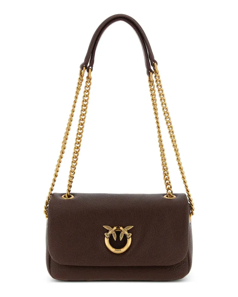 Pinko Love Birds Schultertasche - Braun Braun