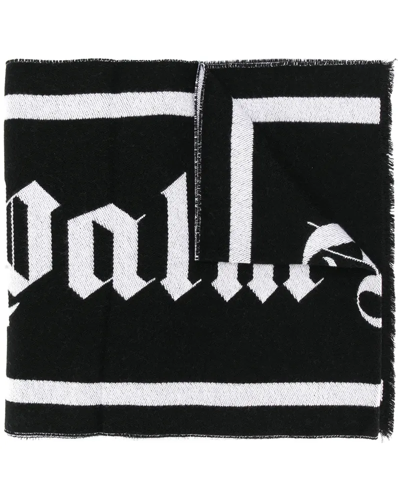 Palm Angels Schal mit Logo - Schwarz Schwarz