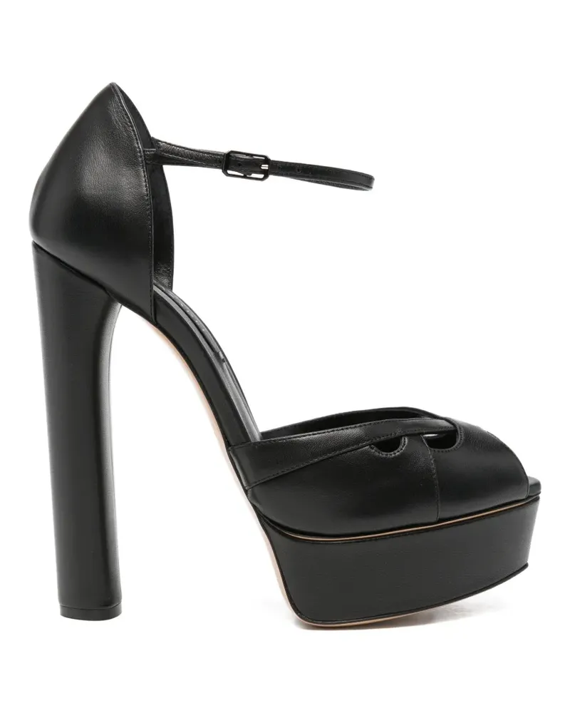 Casadei cut-out platform sandals - Schwarz Schwarz