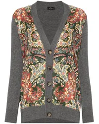 Etro Cardigan mit Paisley-Print Grau