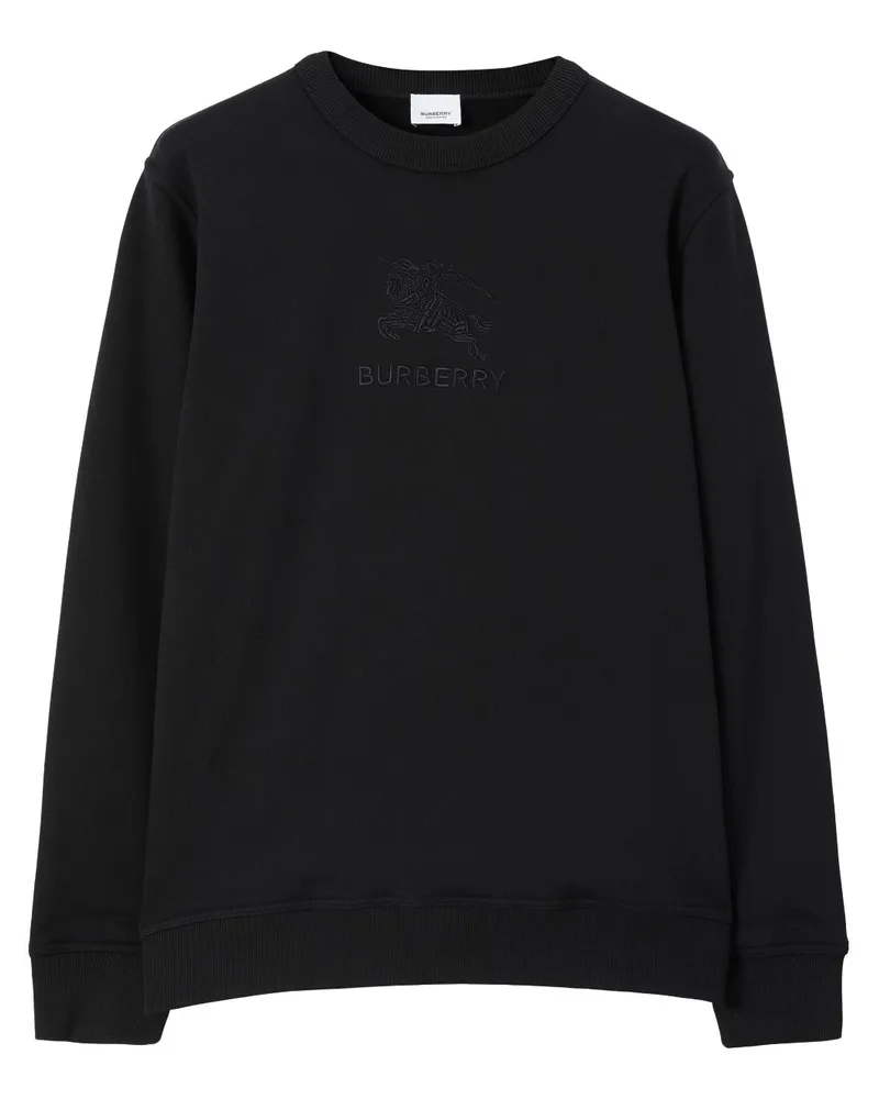 Burberry Sweatshirt mit Logo-Stickerei Schwarz