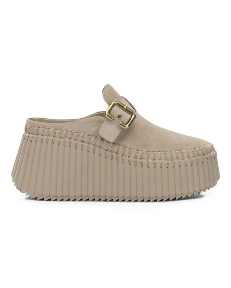 Chloé Nama platform mules - Nude Nude