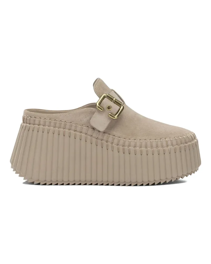 Chloé Nama platform mules - Nude Nude