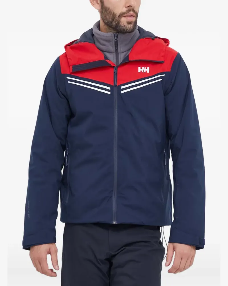 Helly Hansen hooded striped ski jacket - Blau Blau
