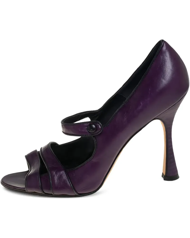 Manolo Blahnik Pre-owned Pumps mit Riemen 100mm - Violett Violett