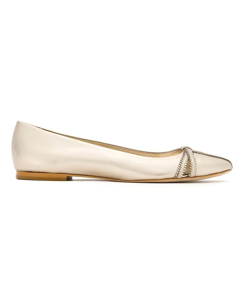 Sarah Chofakian Ballerinas im Metallic-Look - Silber Silber