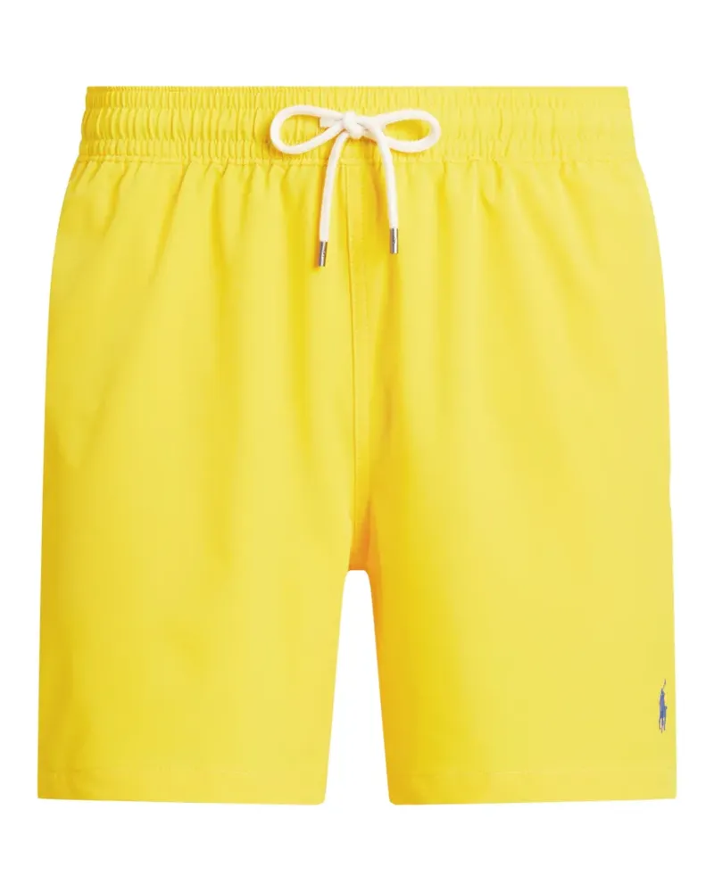 Ralph Lauren drawstring-waist logo-embroidered swim shorts - Gelb Gelb