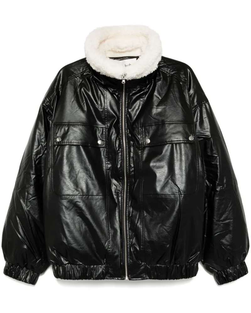 b+ab Jacke mit Shearling-Kragen - Schwarz Schwarz
