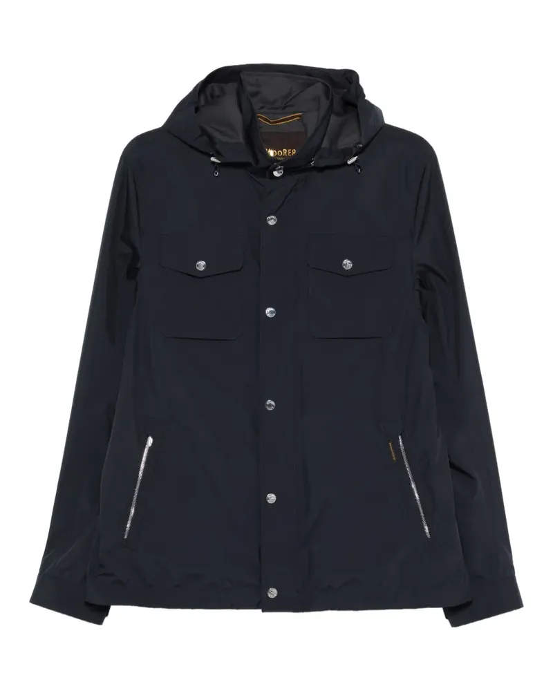 MOORER Kapuzenjacke mit Taschen - Blau Blau