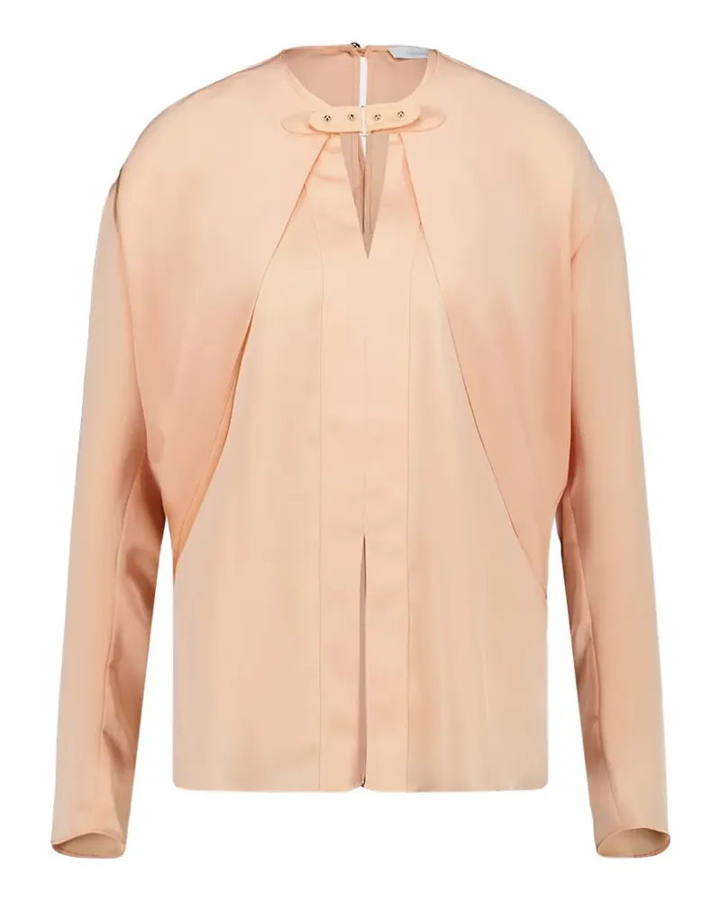 Paco Rabanne satin long-sleeve blouse - Nude Nude