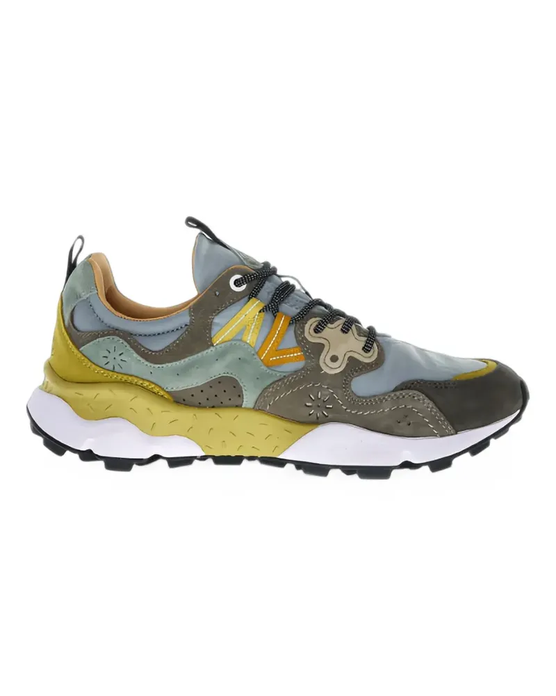 Flower MOUNTAIN Yamano 3 panelled suede sneakers - Grau Grau