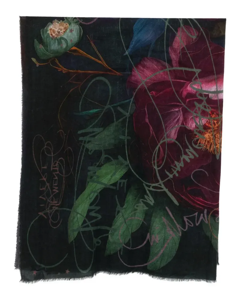 Faliero Sarti Schal mit Blumenprint - Braun Braun