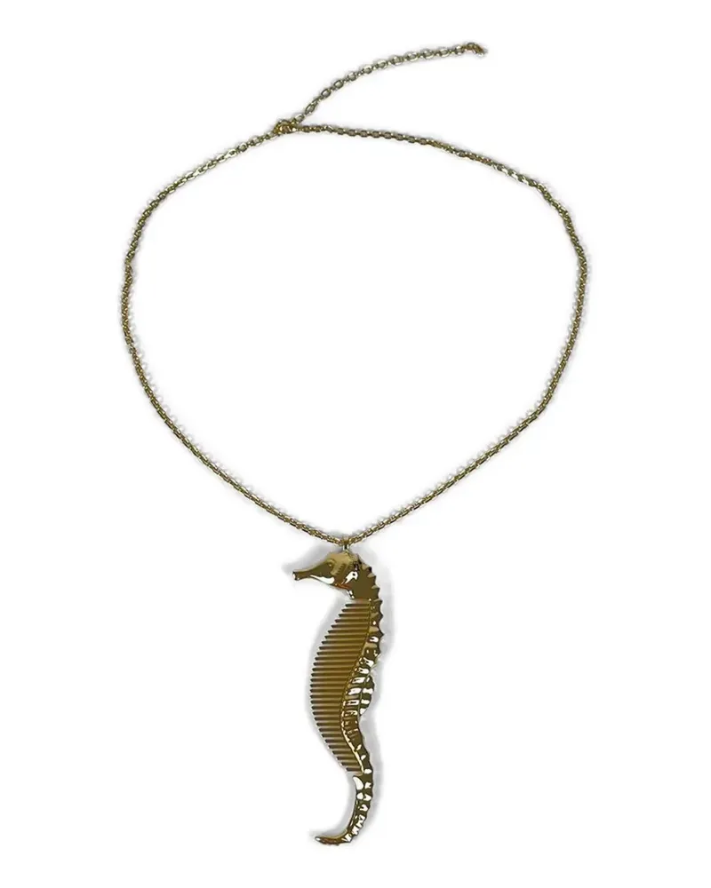 Vivetta seahorse-pendant cable-link necklace - Gold Gold