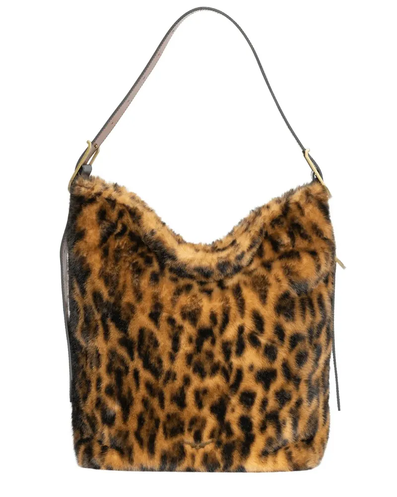 Zadig & Voltaire Schultertasche mit Leoparden-Print - Braun Braun