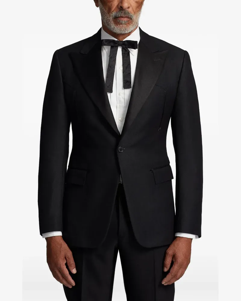 Ralph Lauren Sakko mit steigendem Revers - Schwarz Schwarz