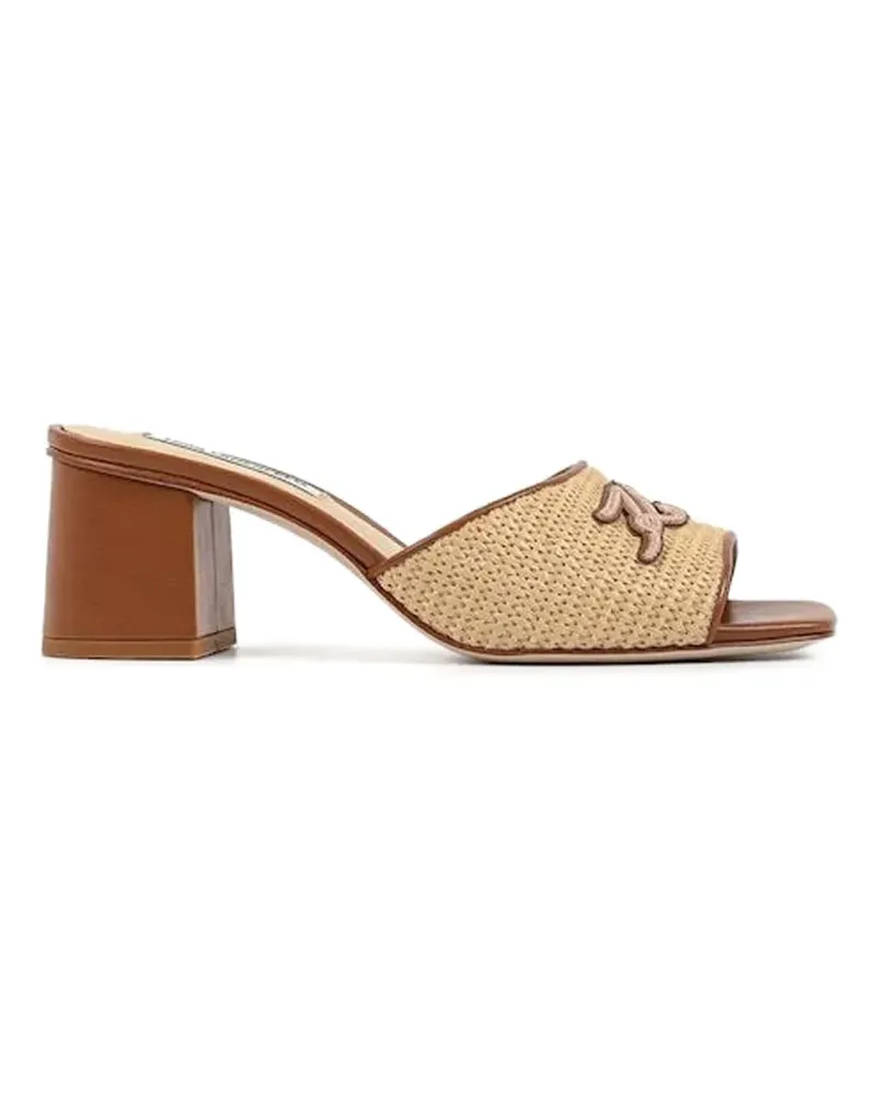 Karl Lagerfeld Plaza II Signia Sandalen aus Raffiabast - Nude Nude