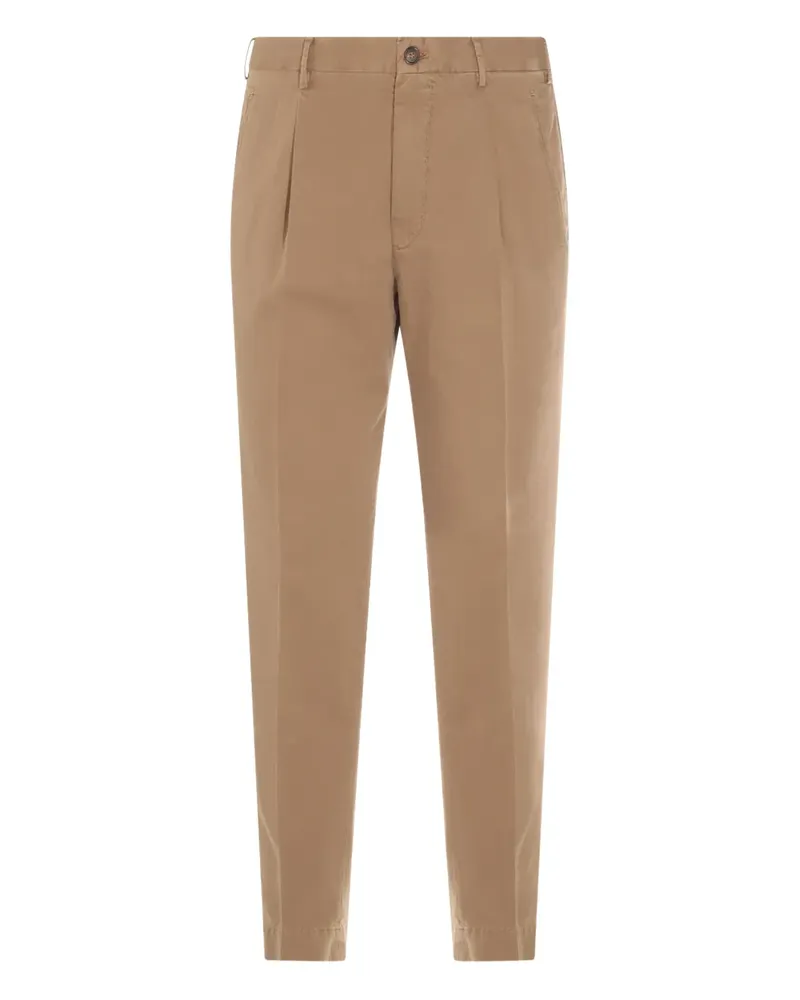 Incotex Hose mit Logo-Patch - Nude Nude