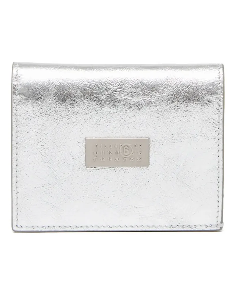 Maison Margiela Portemonnaie mit Logo aus einer Naht - Silber Silber