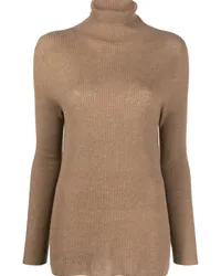 Fabiana Filippi Gerippter Rollkragenpullover Braun