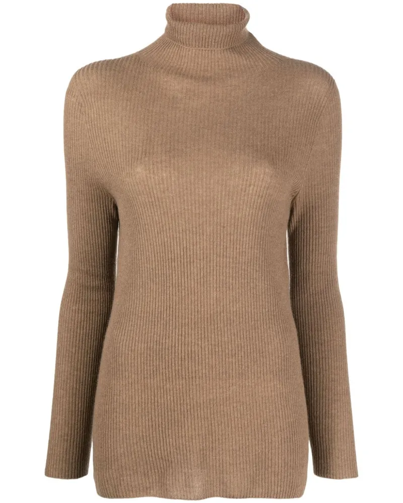 Fabiana Filippi Gerippter Rollkragenpullover - Braun Braun