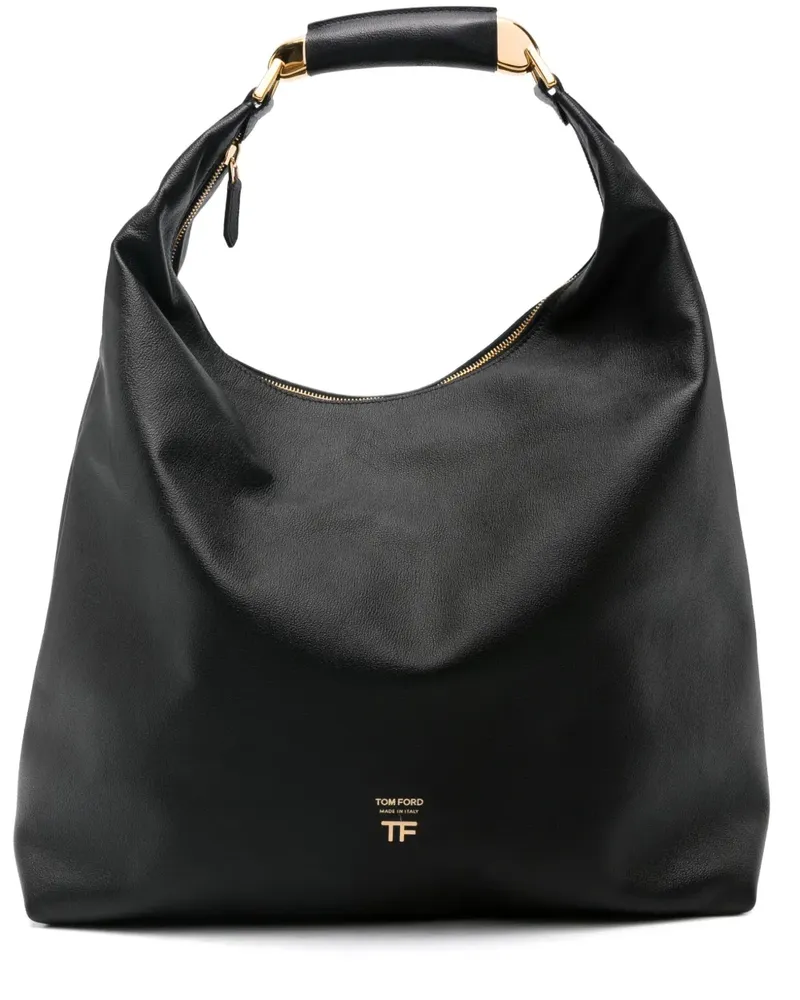 Tom Ford Schultertasche mit Logo-Print - Schwarz Schwarz