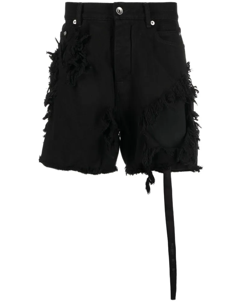 DRKSHDW by Rick Owens Jeans-Shorts im Distressed-Look - Schwarz Schwarz