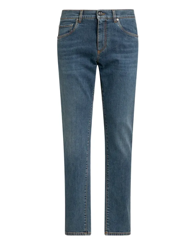 Etro Bestickte Jeans - Blau Blau