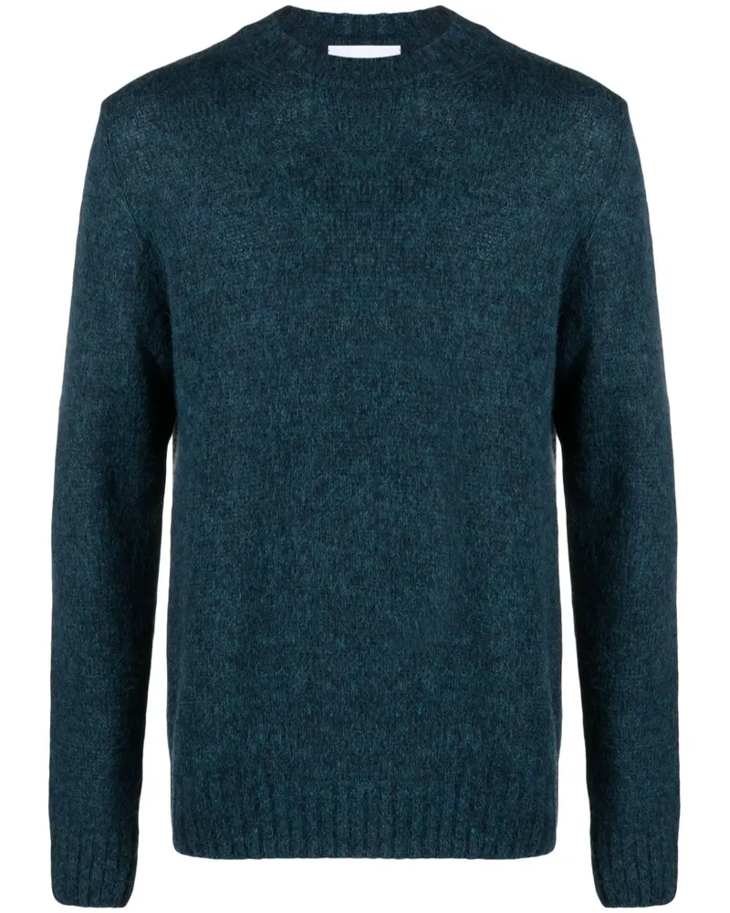 LARDINI Melierter Pullover aus Fischerstrick - Blau Blau