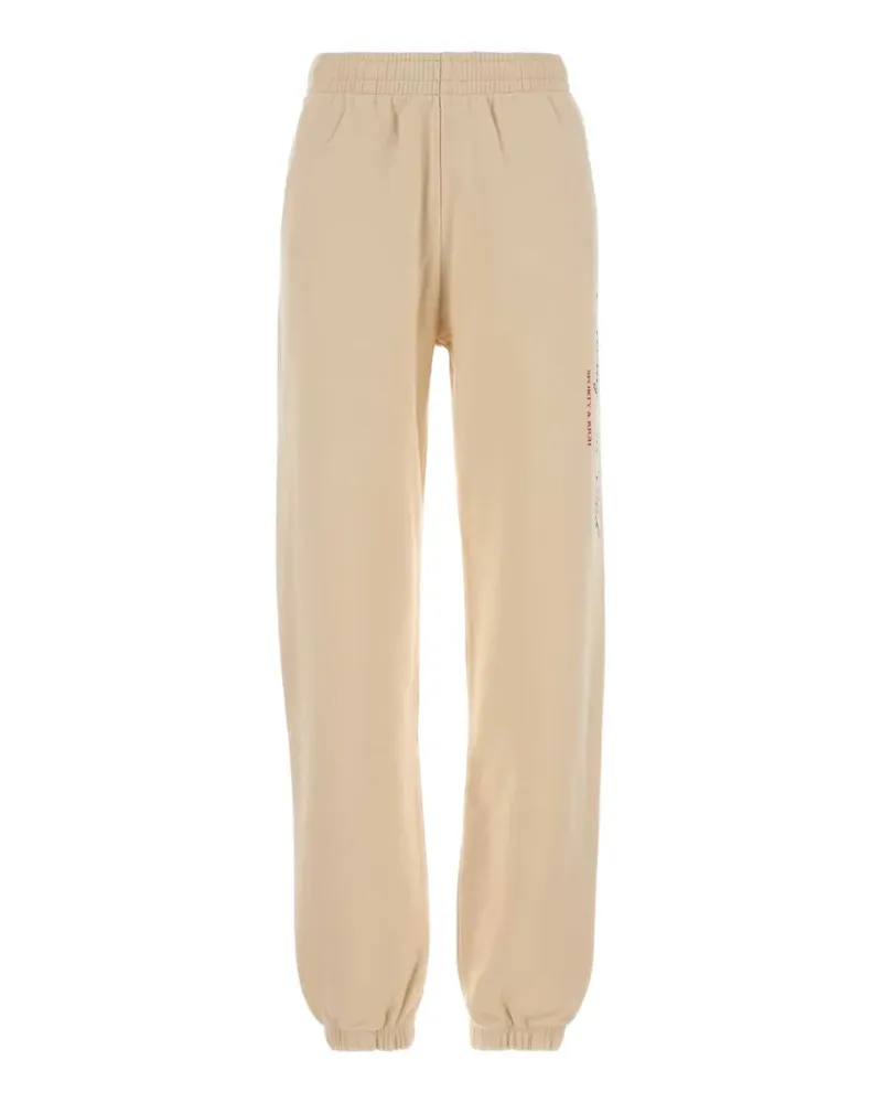 SPORTY & RICH logo-print track pants - Nude Nude