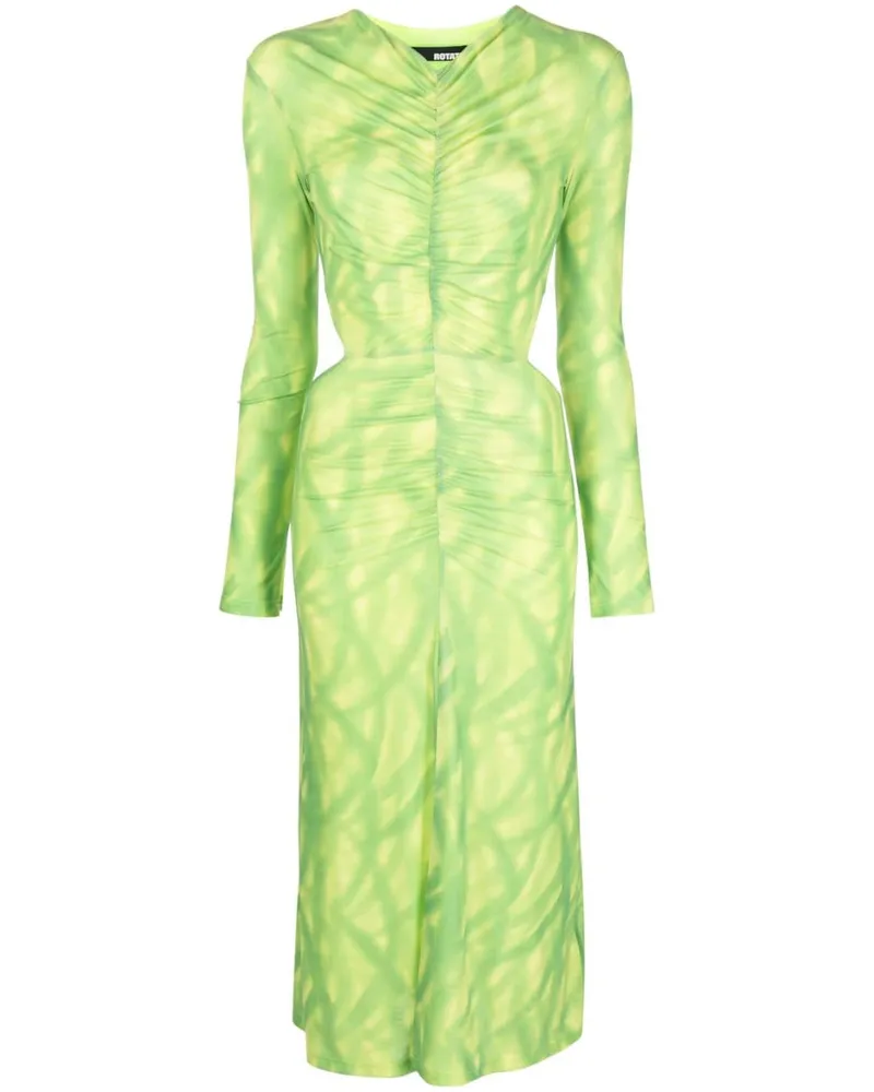 ROTATE Birger Christensen Kleid mit Cut-Outs - Grün Grün