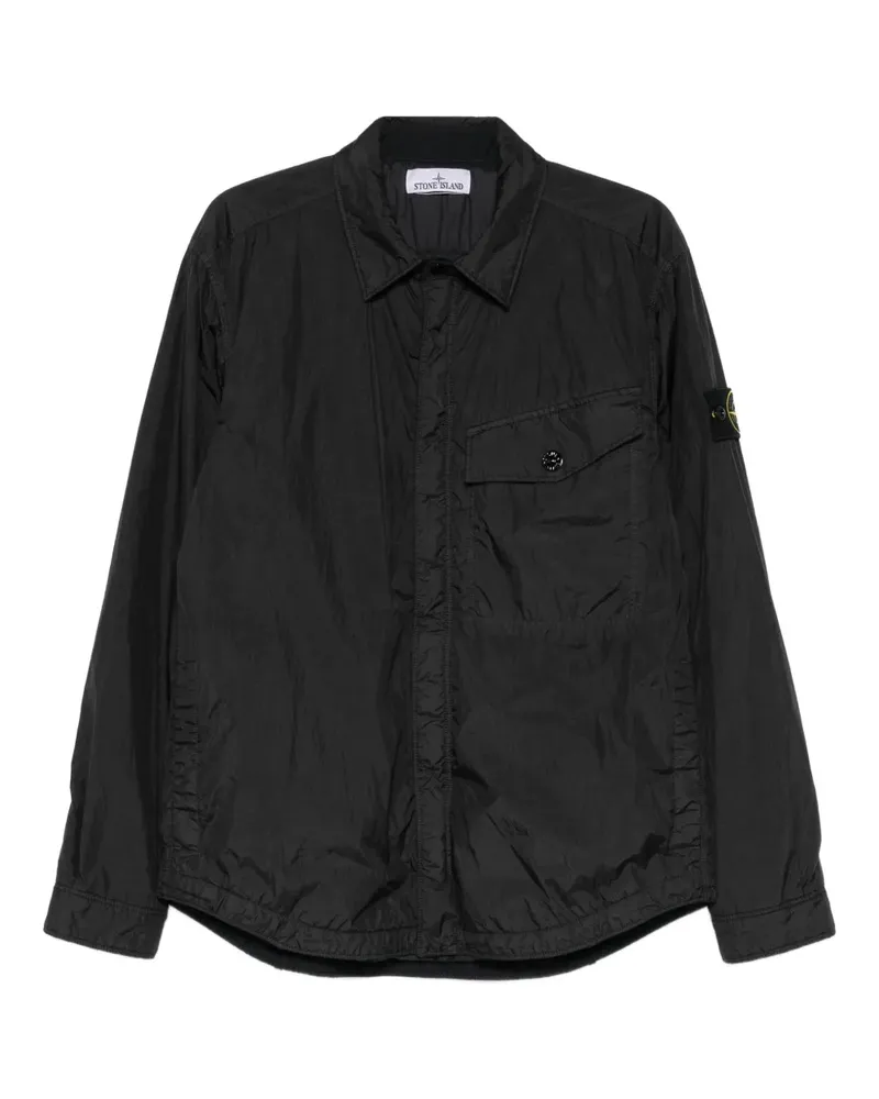 Stone Island Jacke mit Klappentasche - Schwarz Schwarz