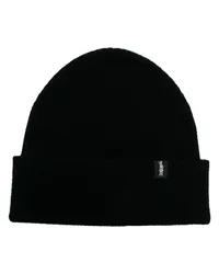 MACKINTOSH Beanie aus recyceltem Kaschmir Schwarz