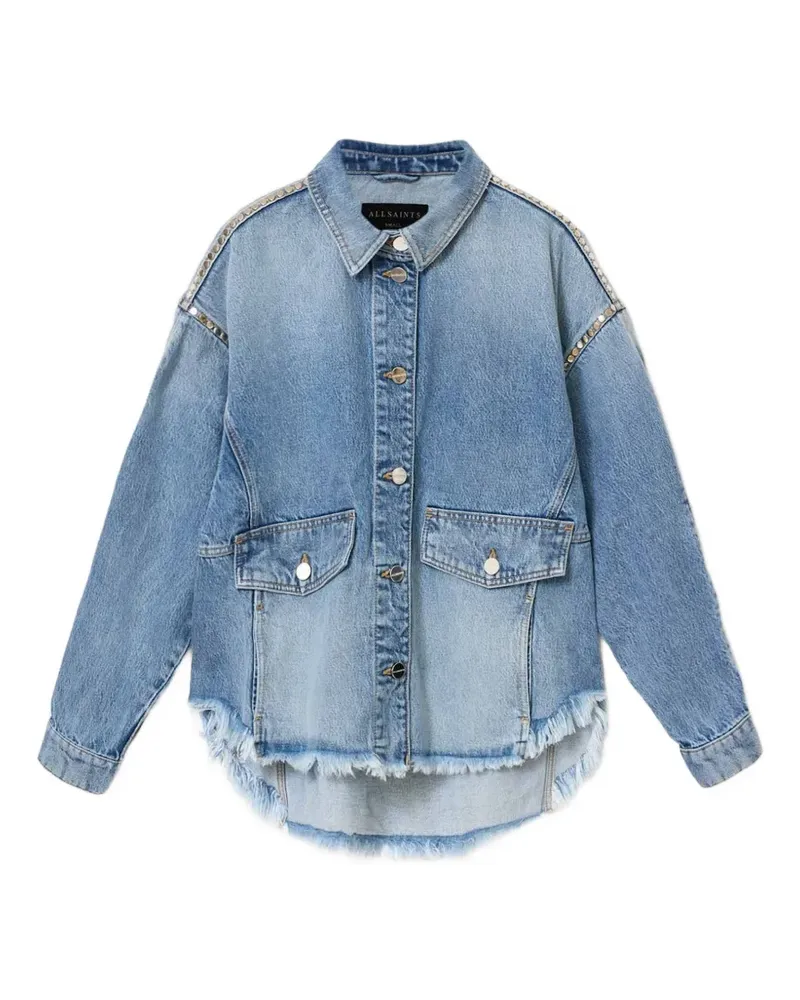 AllSaints Hettie Hemd mit Fransen - Blau Blau