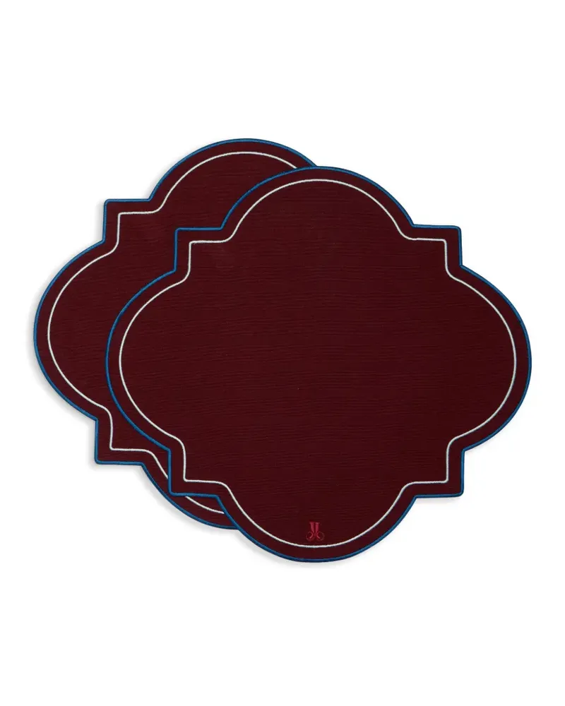 La DoubleJ Medallion Tischsets (2er-Set) - Rot Rot