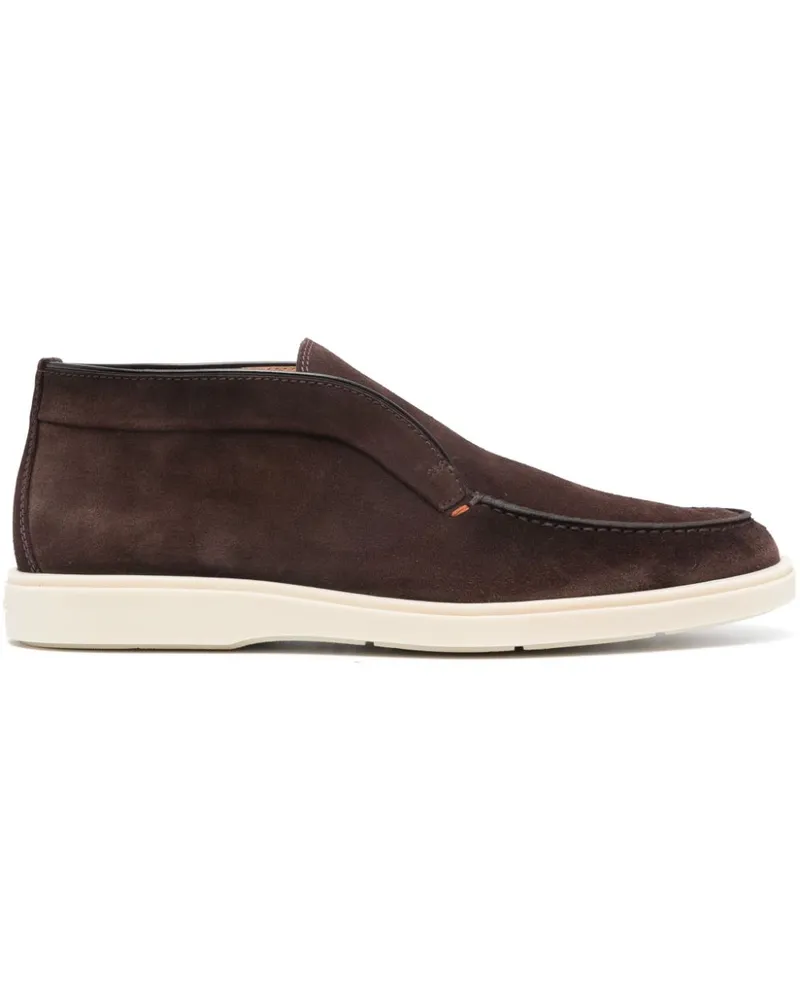 Santoni Slip-On-Boots aus Wildleder - Braun Braun