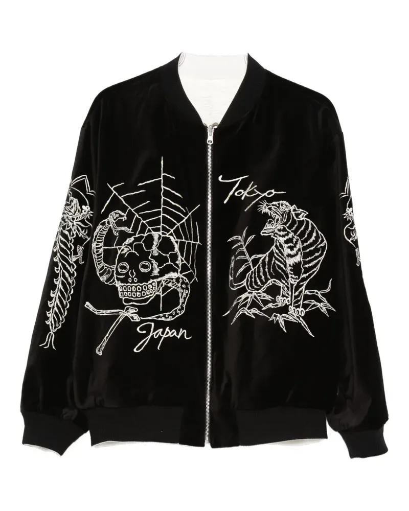 Neighborhood Souvenir embroidered bomber jacket - Schwarz Schwarz