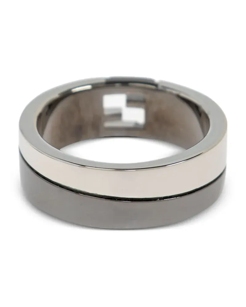 Fendi Ring mit Logo - Grau Grau