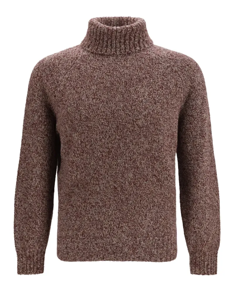 Brunello Cucinelli Gerippter Rollkragenpullover - Rot Rot