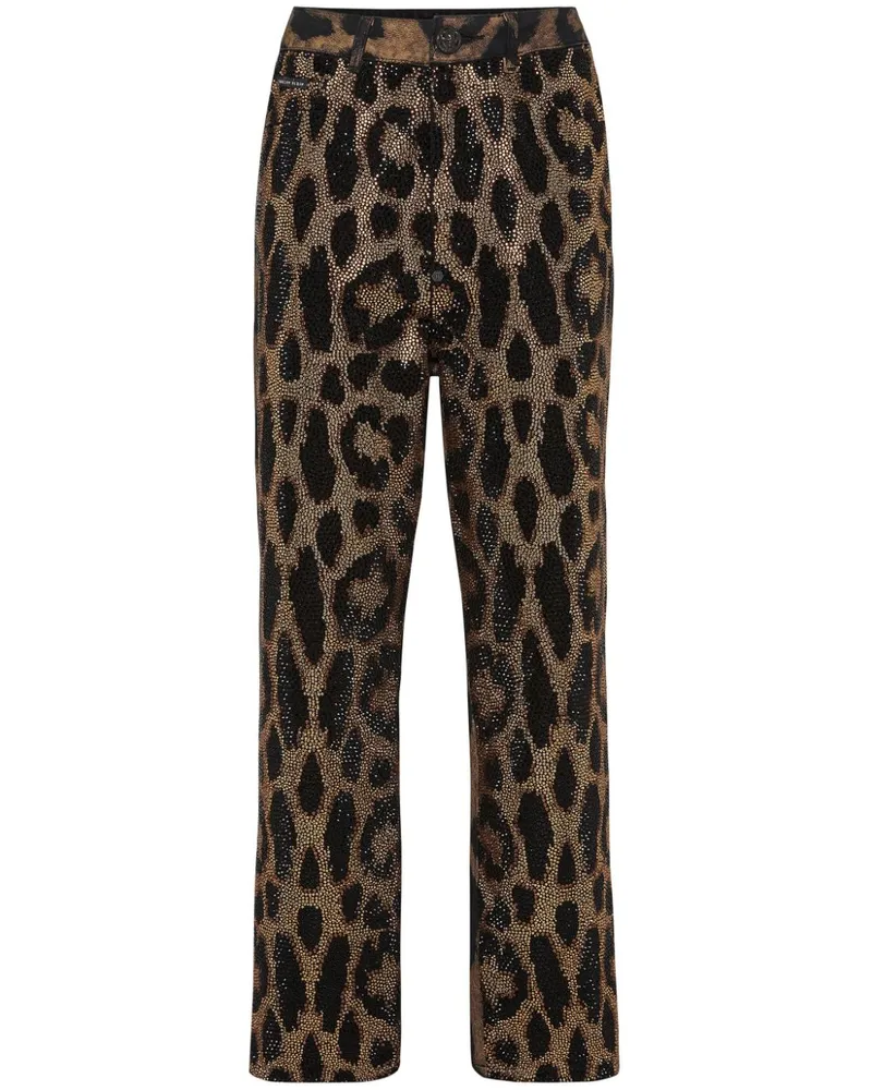Philipp Plein Jeans mit Kristallen - Braun Braun