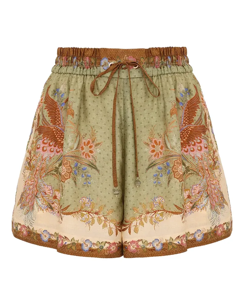 Zimmermann Indra floral-print shorts - Grün Grün