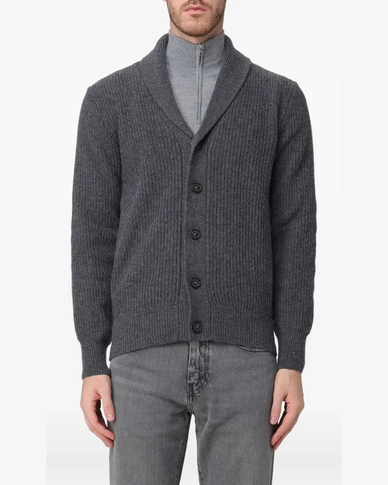 Brooksfield Gerippter Cardigan - Grau Grau