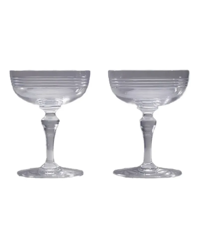 Thom Browne Gerippte Schalen (2er-Set) - Weiß Weiß