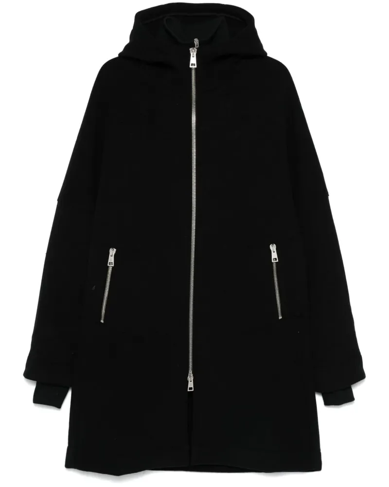 Andrea Ya'aqov Mantel im Layering-Look - Schwarz Schwarz