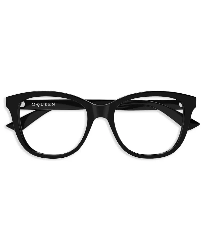 Alexander McQueen Brille mit Cat-Eye-Gestell - Schwarz Schwarz