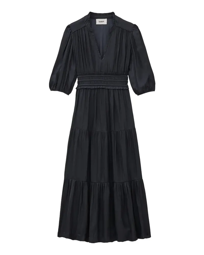 ba&sh Cleli gestuftes Midikleid - Blau Blau